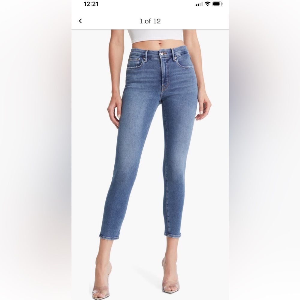 Good American good legs crop skinny jean women’s size 2